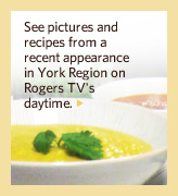 See pictures and recipes from a recent appearance in York Region on Rogers TV's daytime.